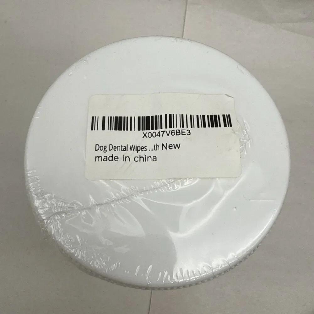 Dog Teeth Cleaning Wipes, Dog Dental Wipes for Dog Tooth Pet Dental Finger Wipes